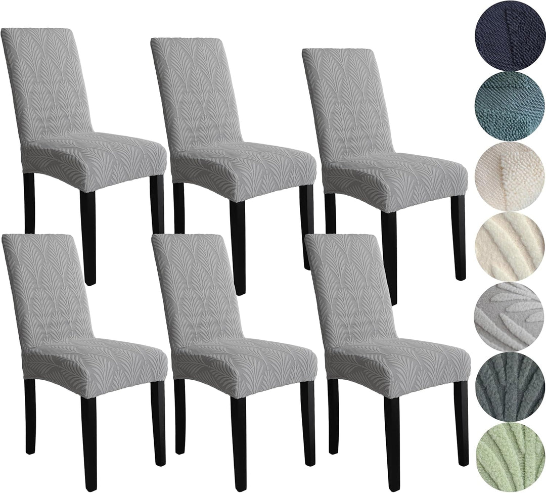 Housses extensibles pour chaises, protection contre l'usure. Idéal pour salle à manger, ameublement.