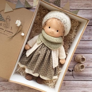 Cadeau marionnette en coton, parfait pour l'éveil et le jeu de rôle éducatif des enfants.
