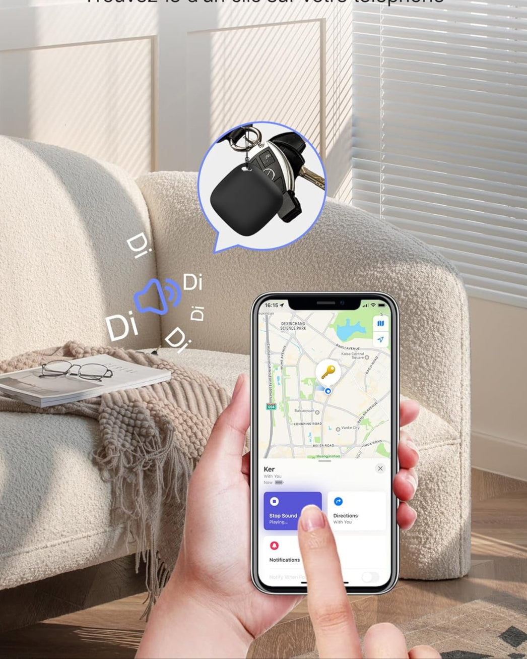 Dispositif de sécurité GPS polyvalent pour animaux, enfants et biens, facile à utiliser.