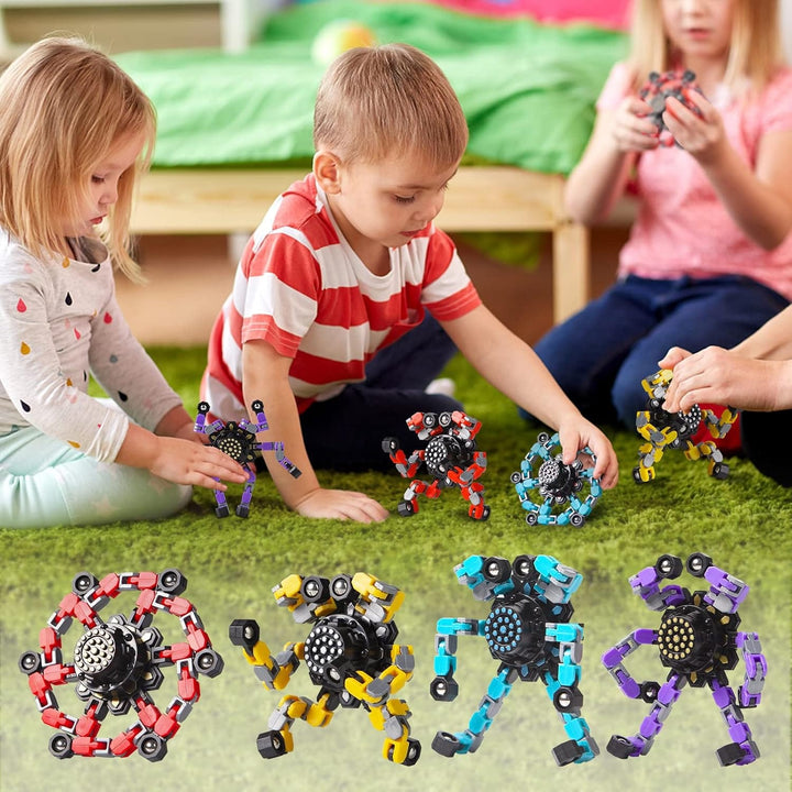 Jouet transformable qui aide à réduire l'anxiété, un spinner robot innovant et amusant.