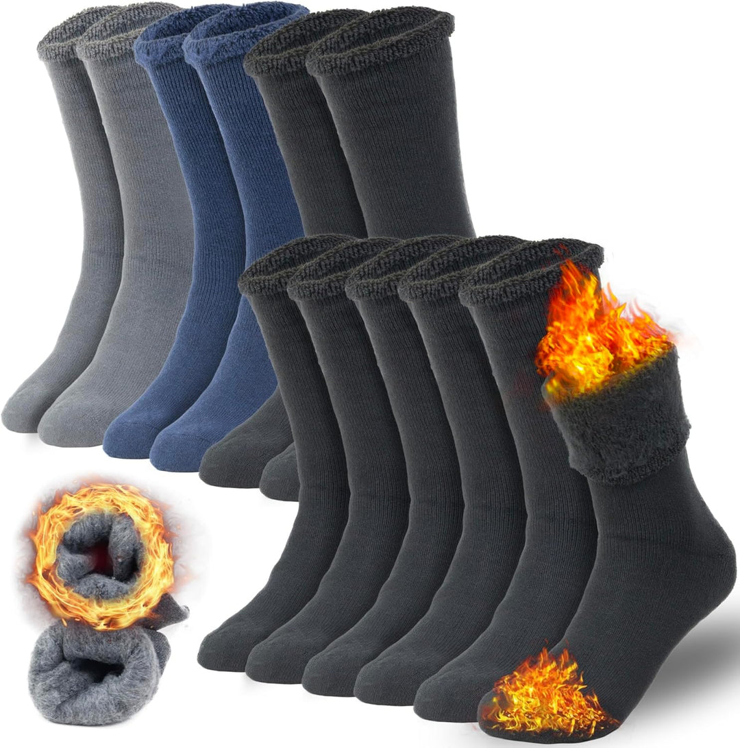 Chaussettes de randonnée thermiques pour hommes, avec soutien et durabilité pour l'hiver et le froid intense.