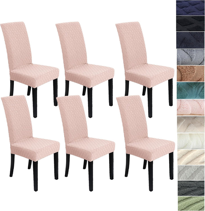 Ensemble de housses de chaise polyester, motif feuille. Pour une décoration intérieure harmonieuse.