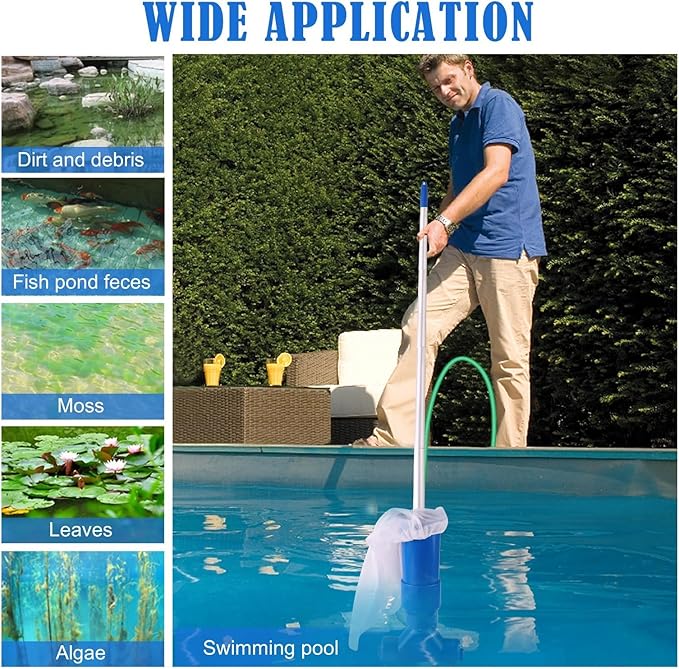 Entretien facile: Aspirateur manuel TIDYPOOL, outil essentiel pour un nettoyage rapide et efficace des piscines et spas.