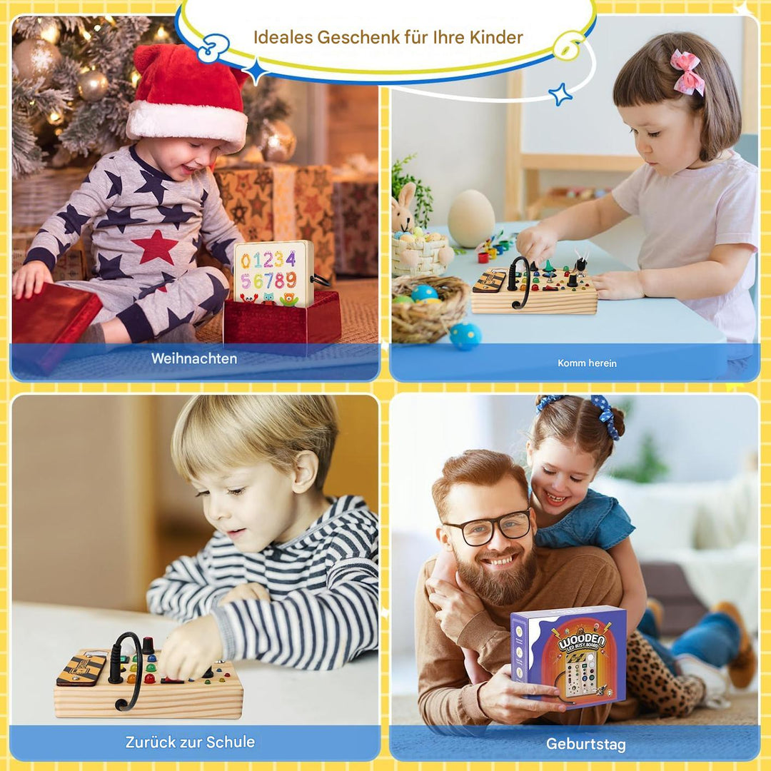 Jeu interactif Montessori pour tout-petits, stimulant l'apprentissage ludique et l'éveil cognitif de l'enfant.