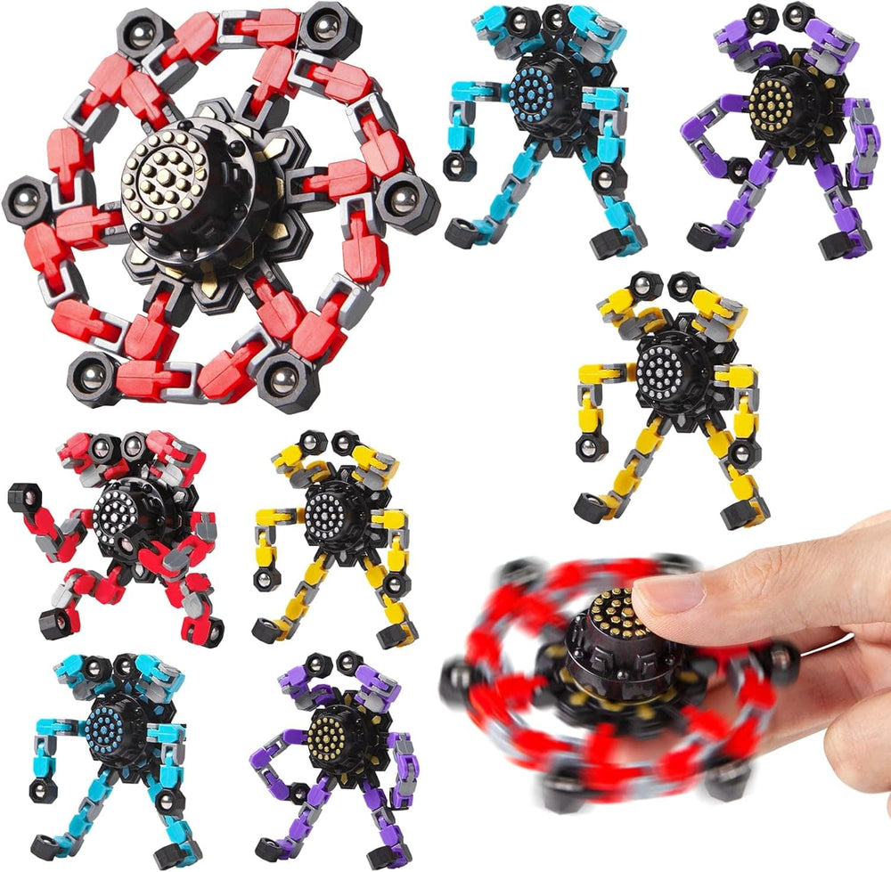 Spinner robot transformable pour soulager l'anxiété et améliorer la concentration.