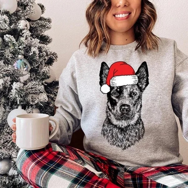 Cadeau de Noël: pull unisexe personnalisé avec la broderie de votre animal préféré. Confortable et original.