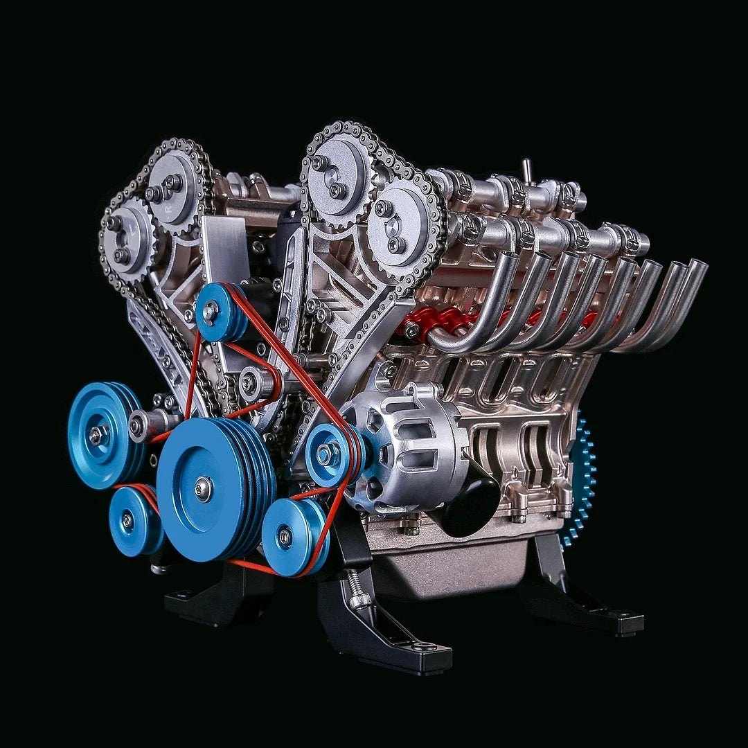 Décoration moteur V8 classique, un hommage intemporel pour les passionnés d'automobile et de mécanique.