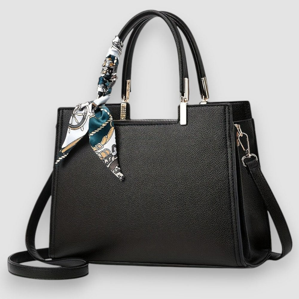Vue latérale du sac à main femme structuré, design épuré et raffiné, idéal pour toute occasion.