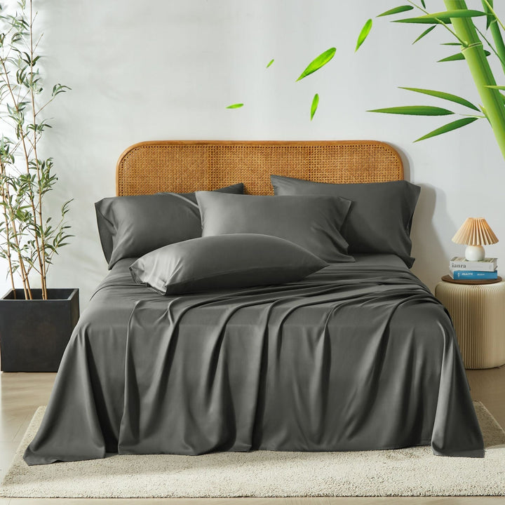 Ensemble de literie en bambou pour un sommeil réparateur et une sensation de fraîcheur durable.