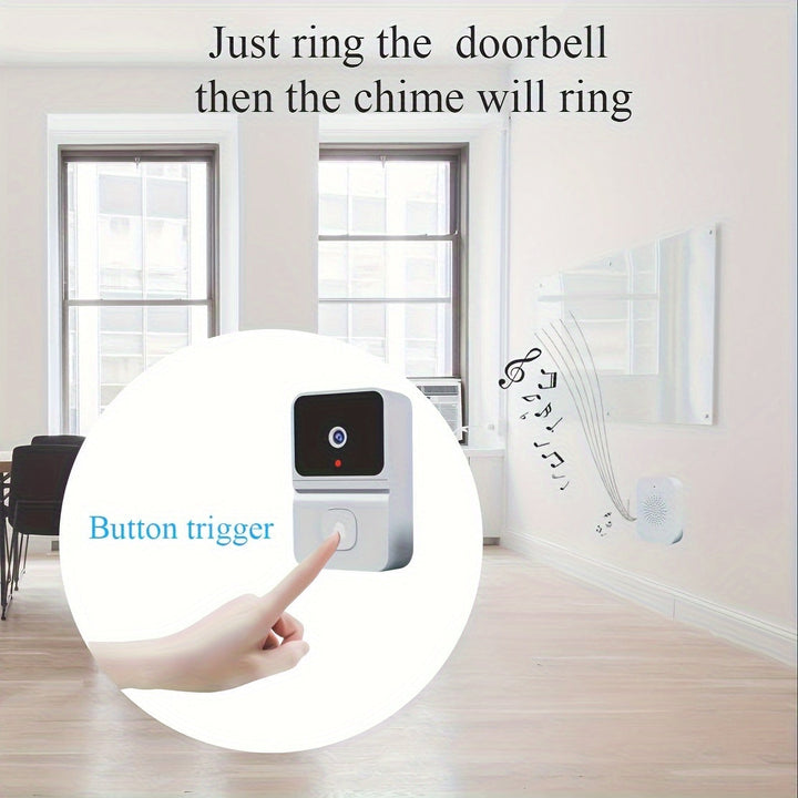 Sonnette connectée VisioBell avec vision nocturne HD, audio bidirectionnel pour surveillance 24/7 de votre entrée.