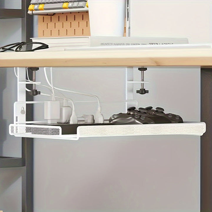 Étagère de bureau modulaire et réglable, optimise l'espace, pour fournitures et livres, un vrai gain de place.