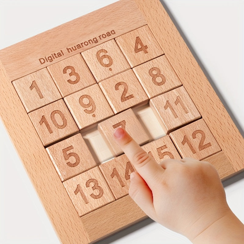 Puzzle en bois éducatif pour enfant, stimulant la logique et le développement cognitif par le jeu.