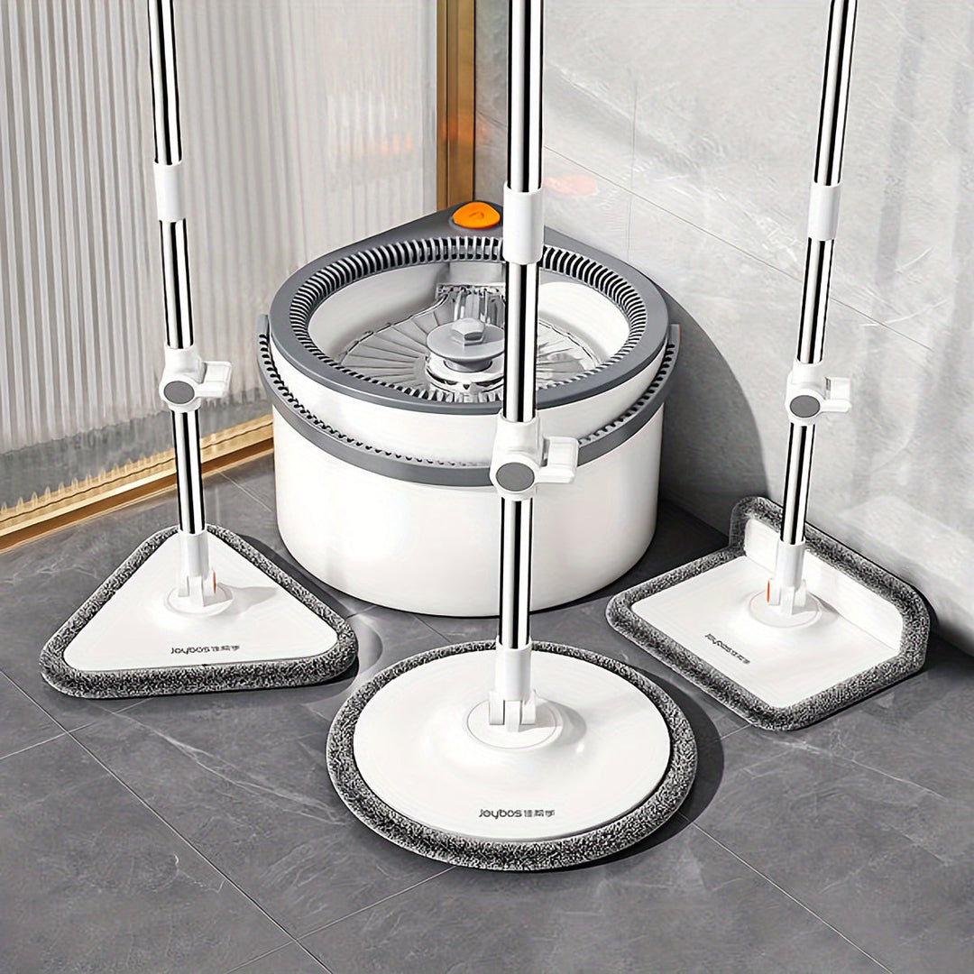 Set de serpillière rotative FlexiClean pour nettoyage des sols sans effort, mains sèches et essorage efficace.