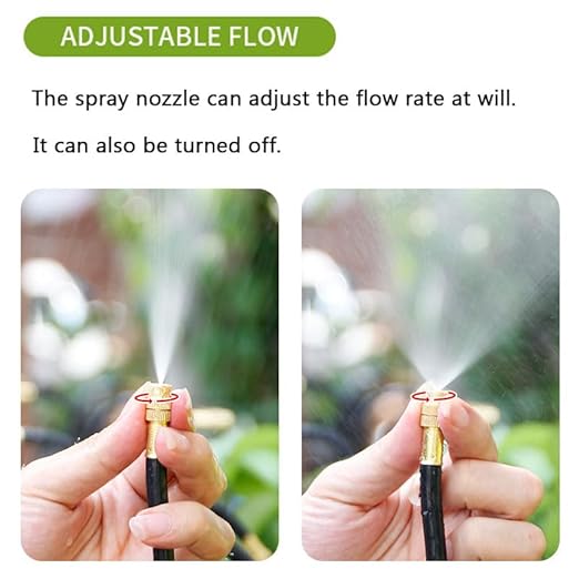 Kit d'irrigation automatique pour un jardin florissant, garantissant un arrosage uniforme et efficace.