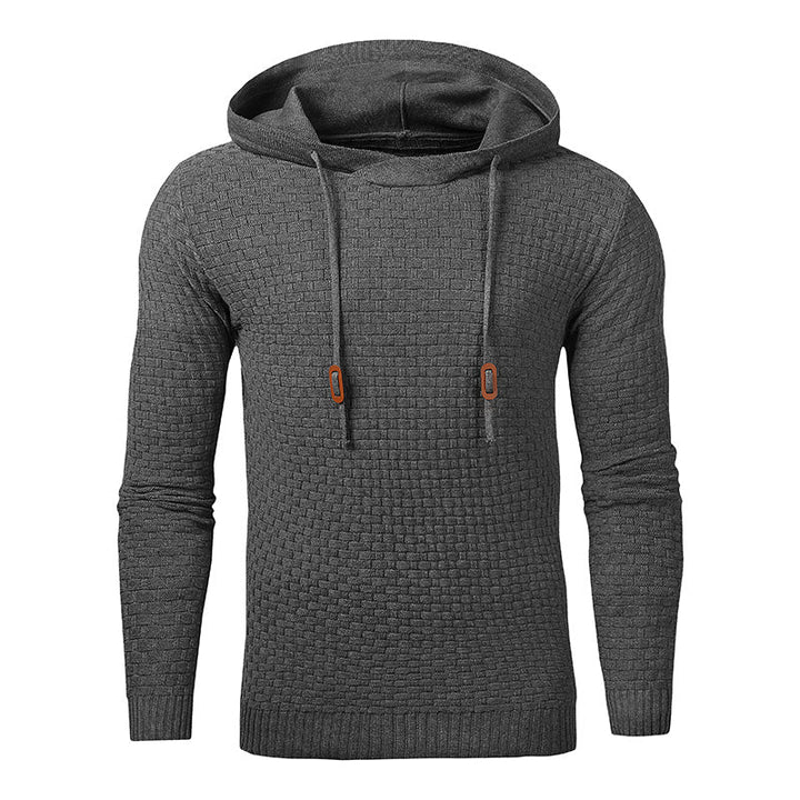 Sweat à capuche homme noir, coupe décontractée, idéal pour l'automne et le confort quotidien.
