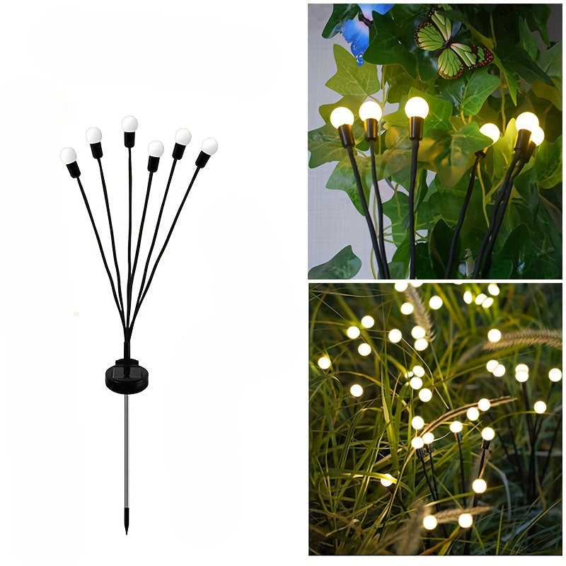 Lumières solaires LED pour jardin, balcon, terrasse. Effet luciole enchantant. Éclairage extérieur écologique solaire.
