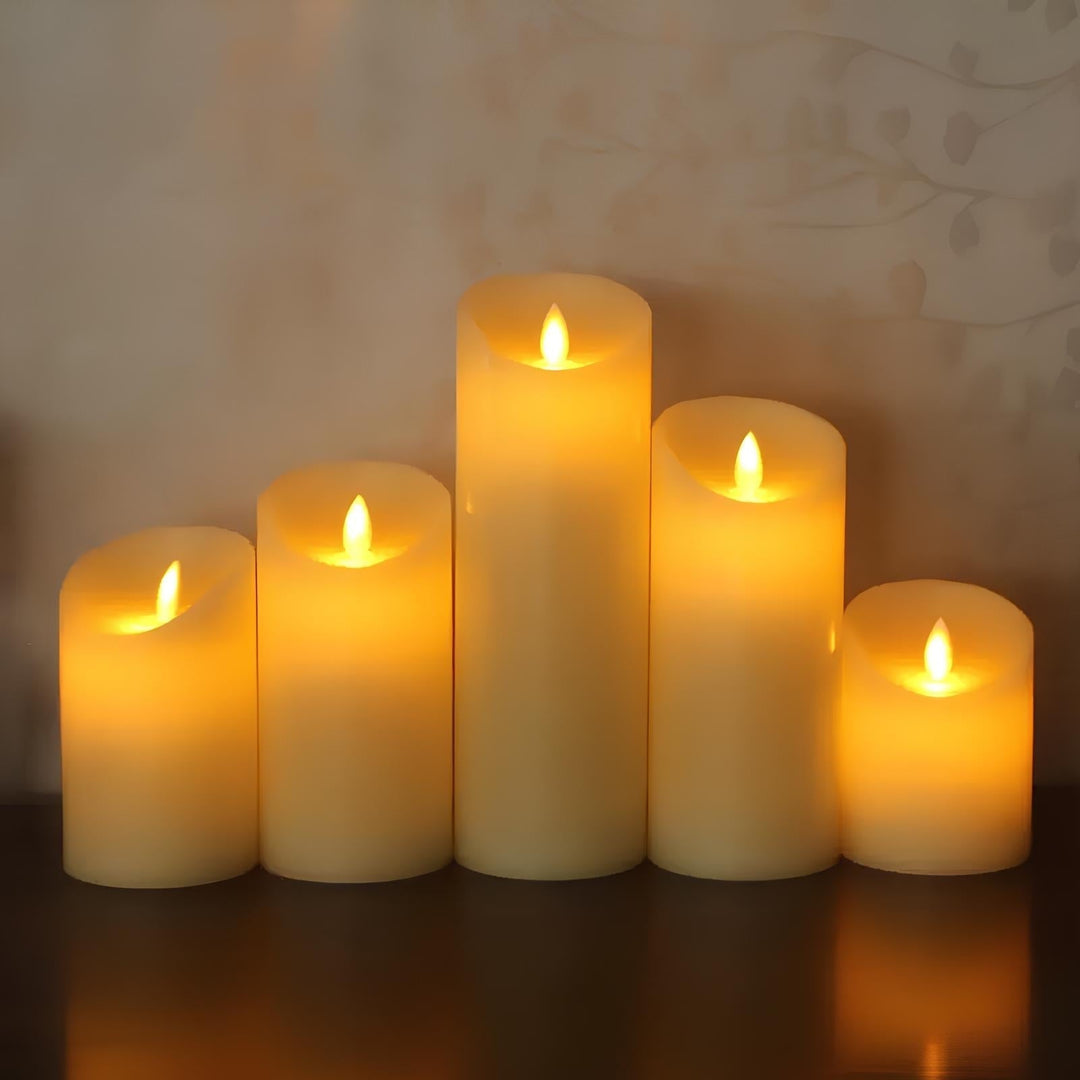 Créez une ambiance relaxante avec ces bougies LED sans flamme, diffusant une lumière chaude et sécurisée dans votre intérieur.