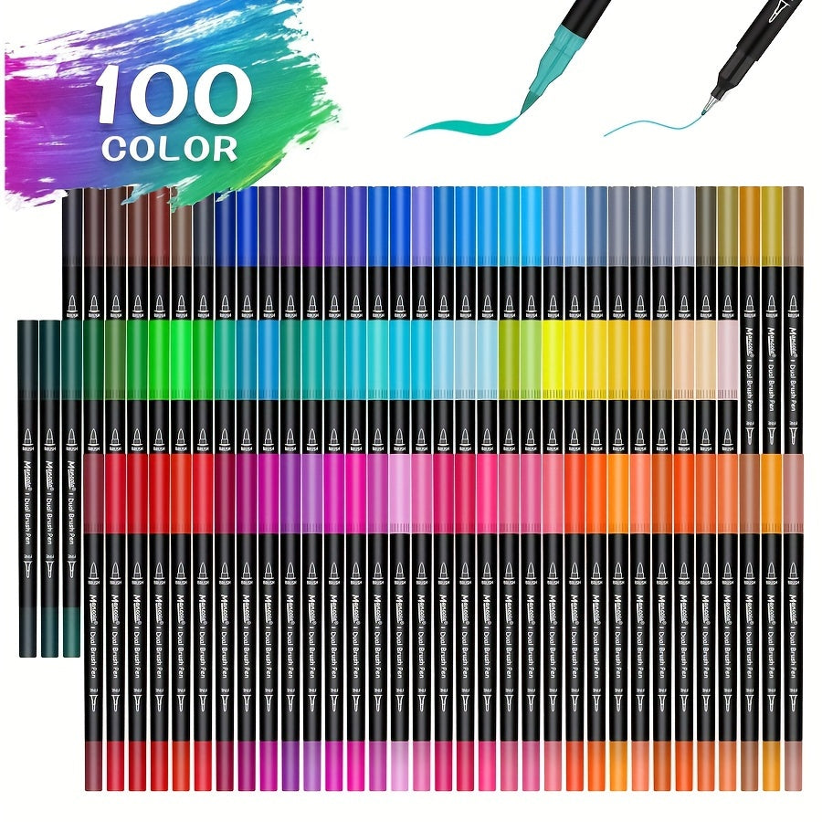 Gros plan sur les pointes fineliner et pinceau des marqueurs artistiques. Parfait pour le dessin et l'aquarelle.