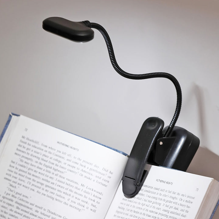 Lampe de lecture à pince, bras flexible, rechargeable par USB, pour une lumière personnalisée partout.
