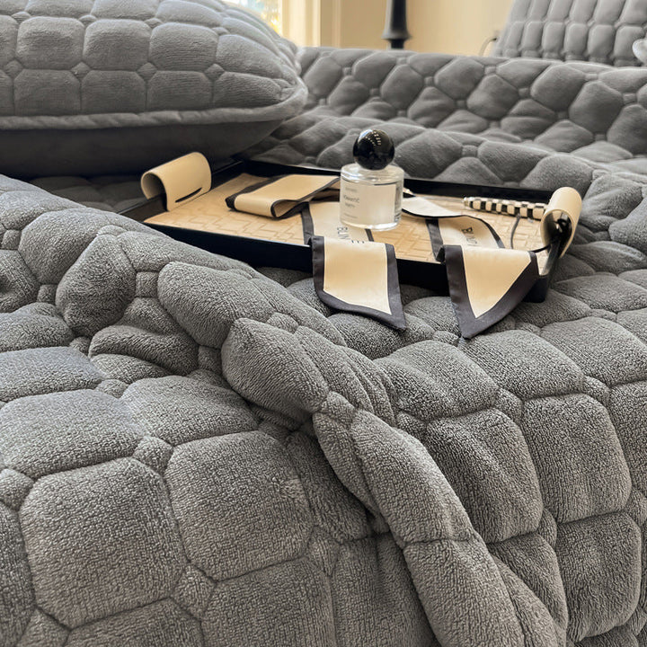 Plaid doux texturé carré, jeté de lit moderne, idéal pour décoration chic et confort de la maison.