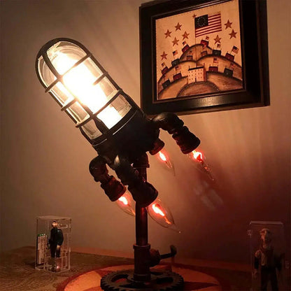 Retro Raketlampa - Steampunk Design