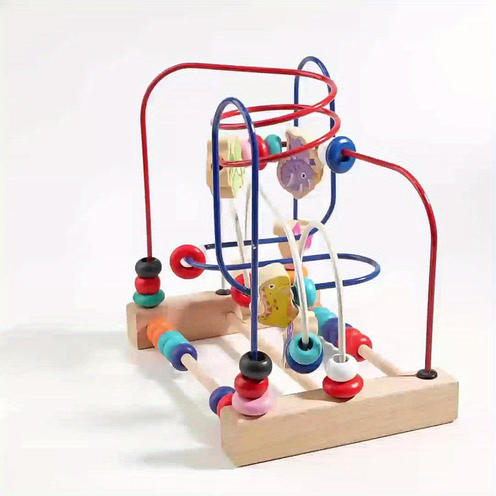 Boulier d'apprentissage en bois pour enfant. Jouet pédagogique qui développe la logique, la coordination et l'éveil sensoriel.