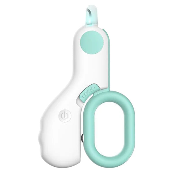 Outil de toilettage essentiel: coupe-ongles LED pour animaux. Design ergonomique pour une manipulation confortable et précise.