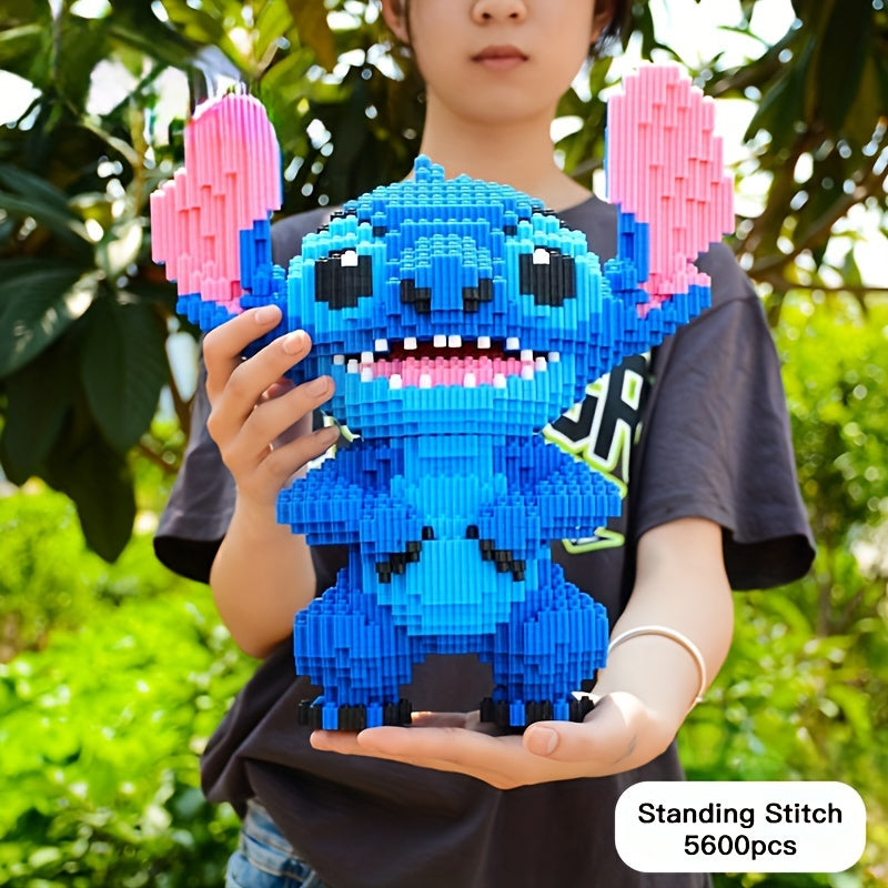 Maquette Stitch 3D pour construction créative, idéale pour les amateurs de puzzles et de Disney.