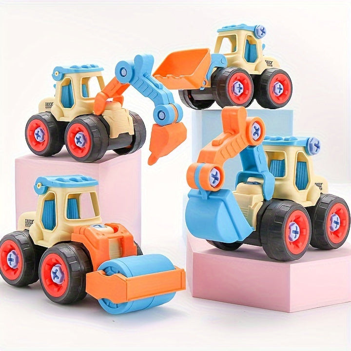Kit construction camion DIY pour enfant, jouet éducatif en plastique pour le montage et l'apprentissage manuel.