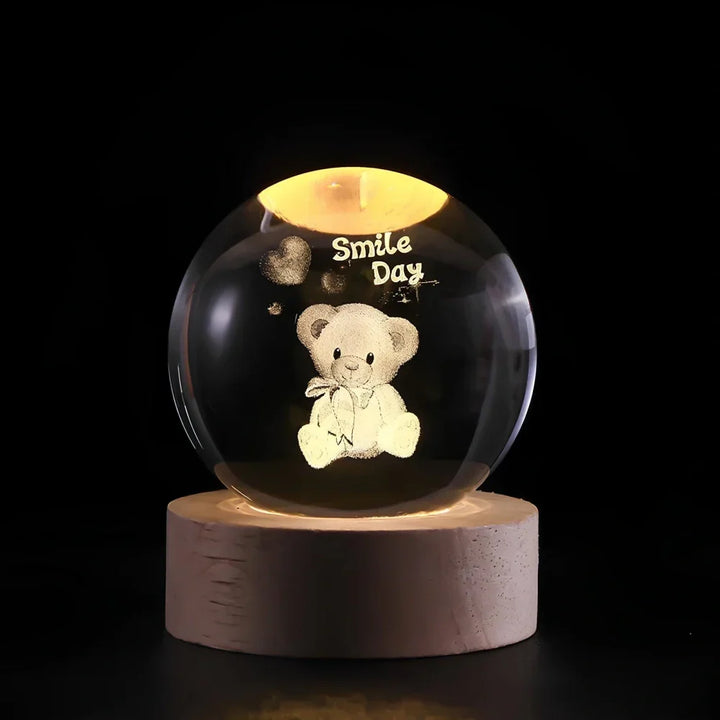 Lampe LED en cristal, éclairage d'appoint, crée une ambiance cocooning dans votre intérieur.