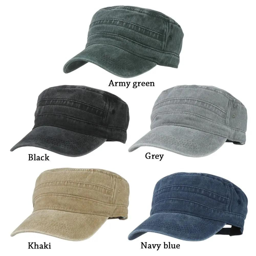 Casquette rétro homme, coton gris, design élégant et coupe confortable, accessoire décontracté.