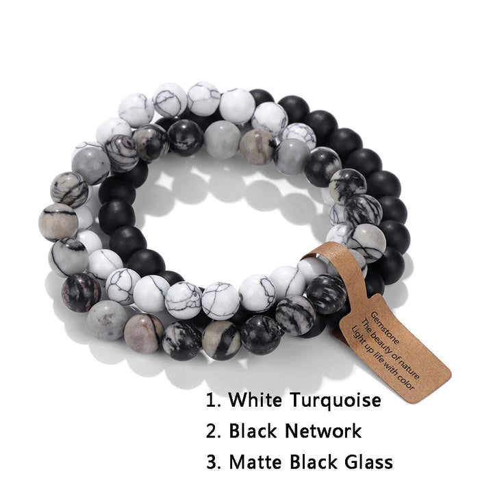 Bracelet Élégance Opal: bijou homme femme, pierres naturelles opale et quartz rose.
