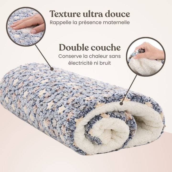 Lit douillet "Nuage" pour animaux. Tapis moelleux, confort premium pour chien ou chat.
