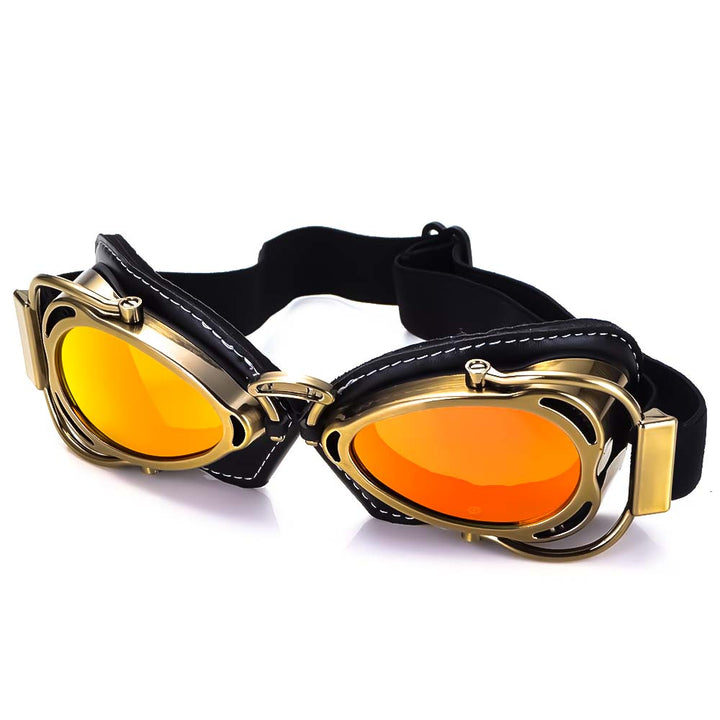 Accessoire moto indispensable : lunettes pliables vintage, parfaites pour casque jet.