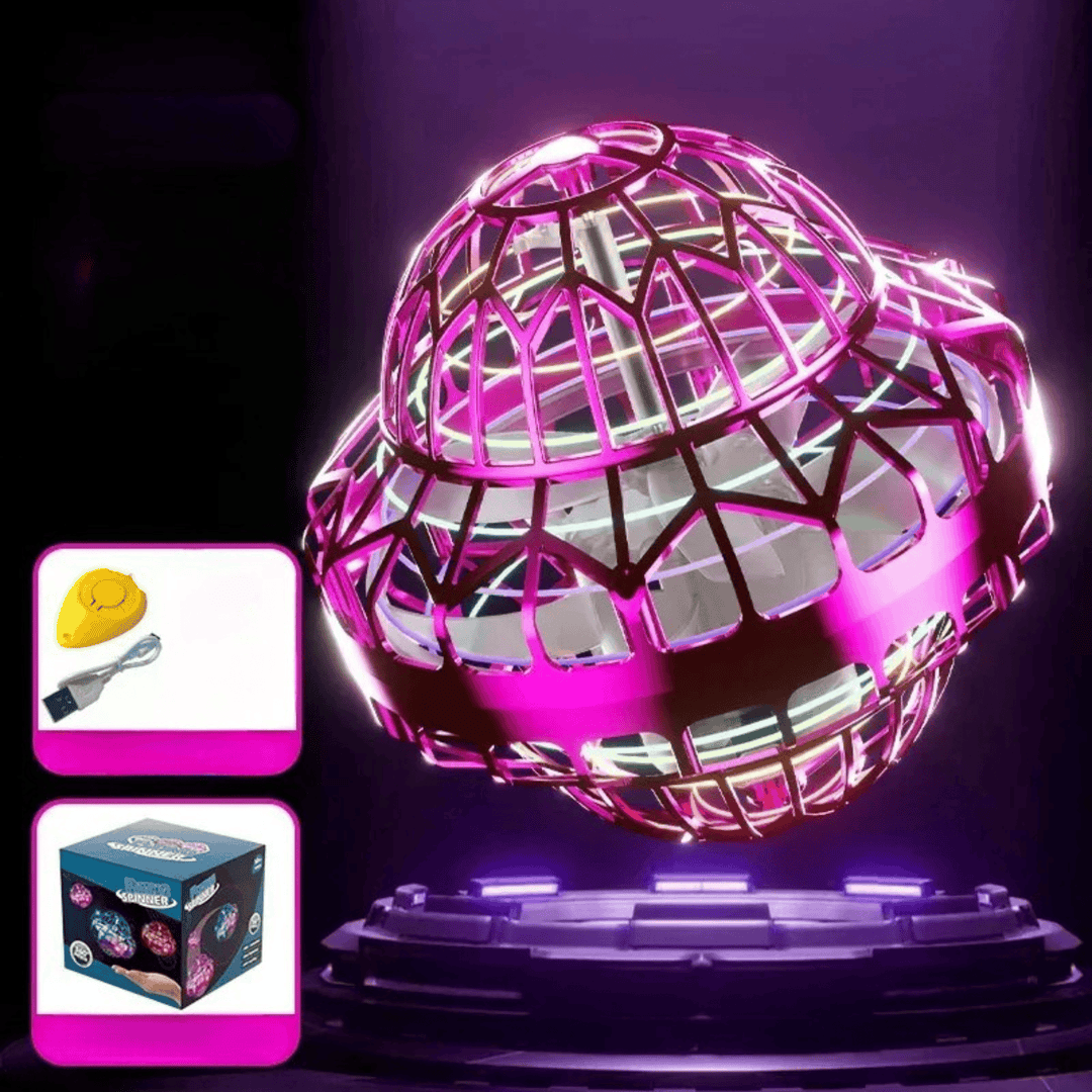 Balle volante LED rechargeable, lumineuse, idéale pour le jeu d'enfants en intérieur ou extérieur.