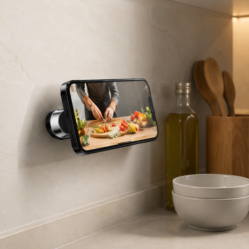 Support téléphone magnétique voiture en métal, fixation forte et durable pour smartphone.