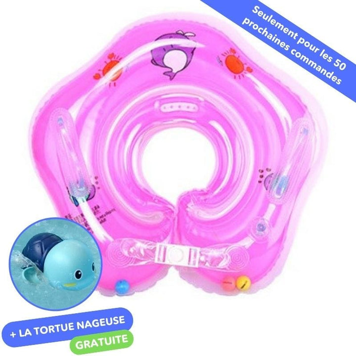 Bouée bébé baleine pour piscine, design mignon et sécurisé, idéal pour les premières expériences de natation.