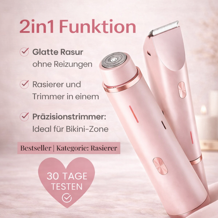 Rasoir électrique IntimLisse pour femme, épilation intime facile et indolore, pour un soin corporel doux.