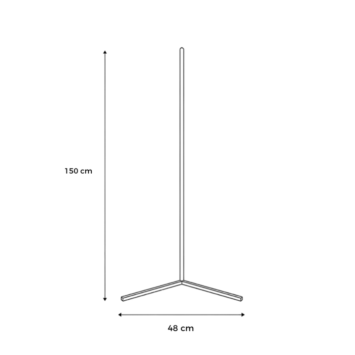 Lampadaire LED intelligent pour maison moderne, design minimaliste, idéal pour éclairage de salon ou chambre.