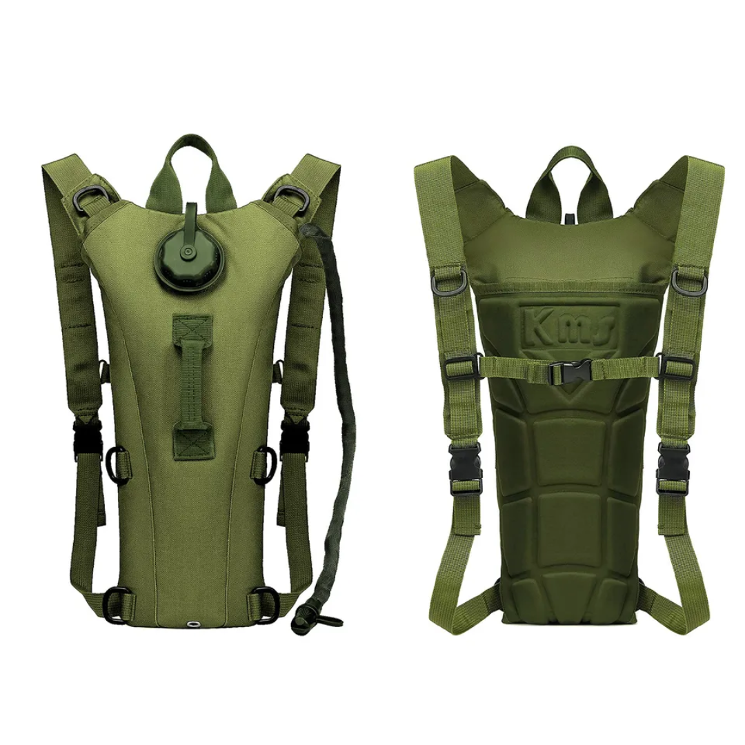 Équipement d'aventure : sac à dos hydratation 3L. Parfait pour le plein air et les activités sportives.