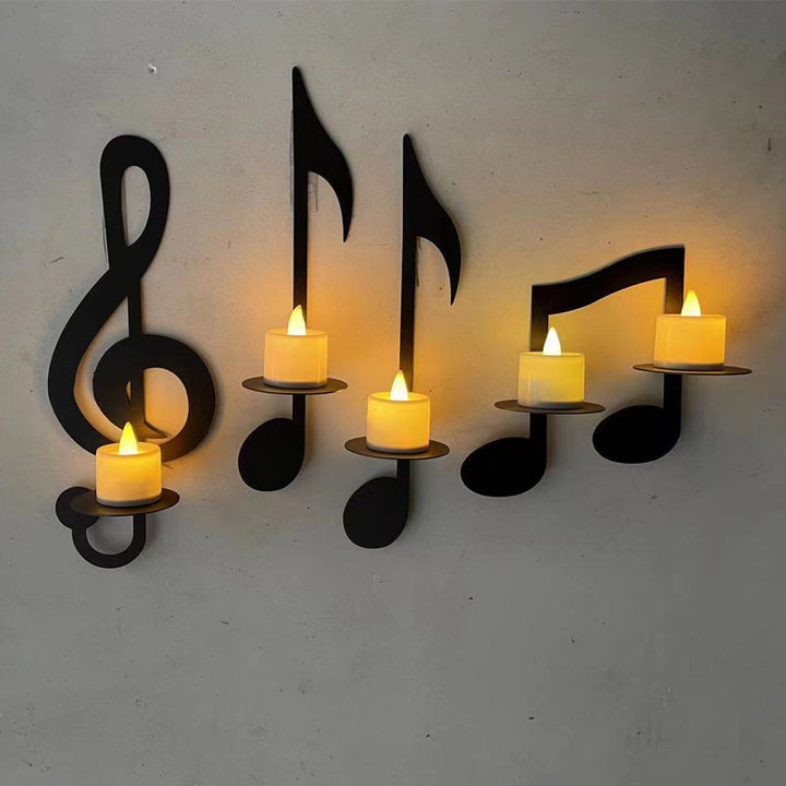Décoration murale lumineuse notes musicales, touche artistique moderne pour votre intérieur design.