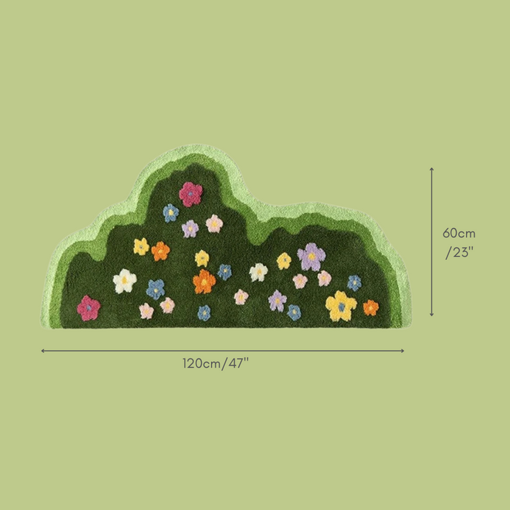 Coussin de sol GardenGlow floral antidérapant, en polyester doux, motif fleur. Confort maison pour votre intérieur.