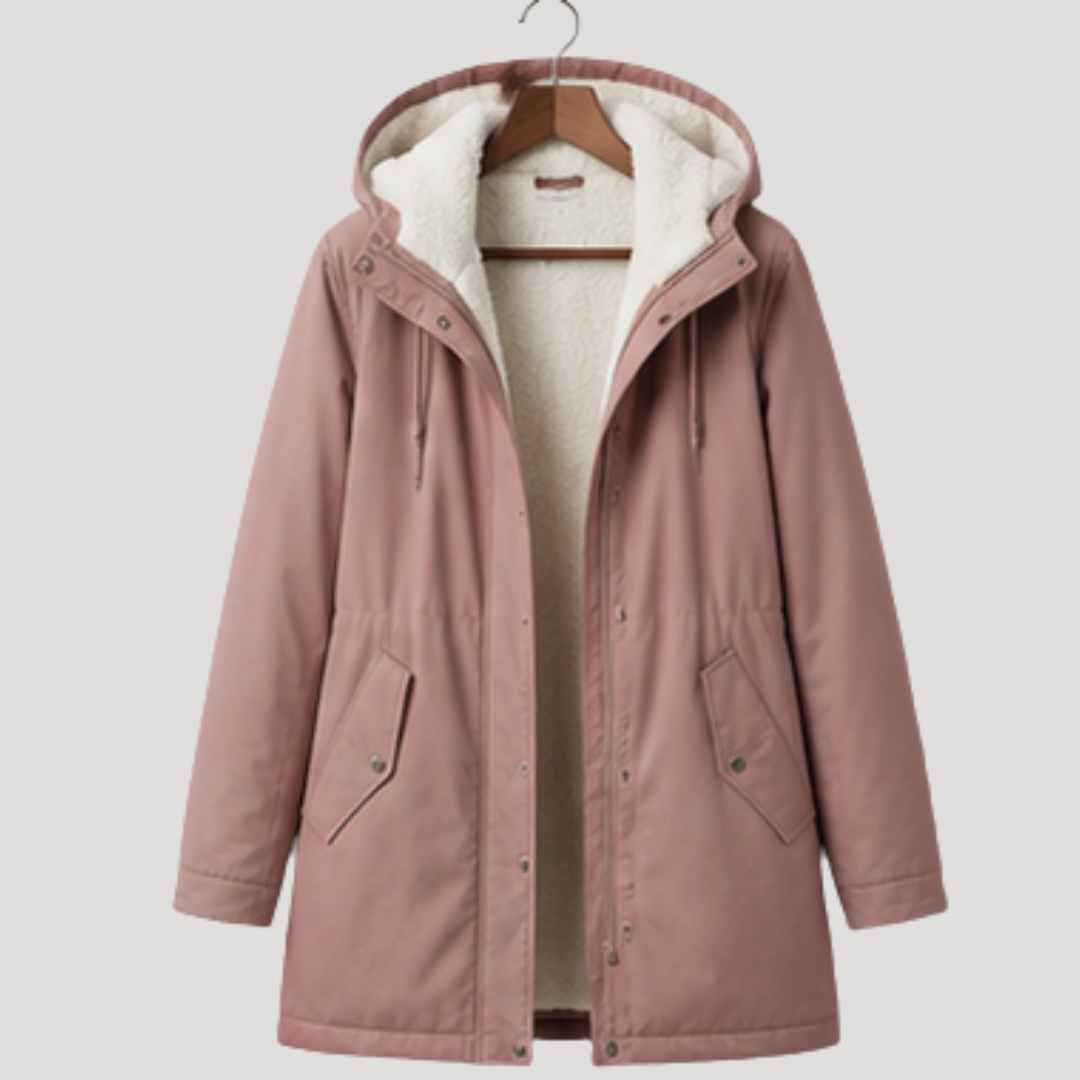 Parka femme chaude et stylée, longue et avec capuche. Manteau urbain décontracté pour tout l'hiver.