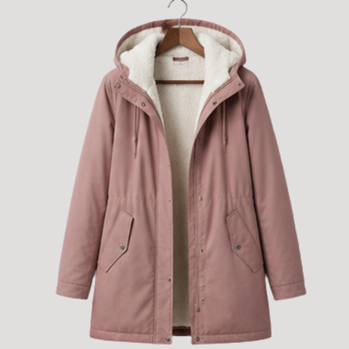 Parka femme chaude et stylée, longue et avec capuche. Manteau urbain décontracté pour tout l'hiver.