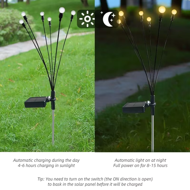 Illuminez votre jardin avec ce luminaire solaire LED élégant, ambiance assurée.