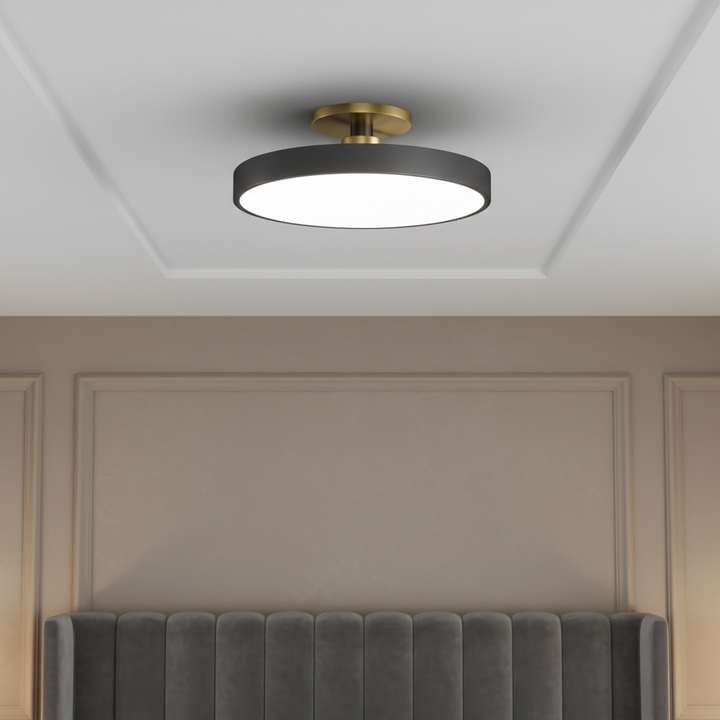 Luminaire bicolore LED encastré, lumière blanche et chaude, pour décoration stylée.