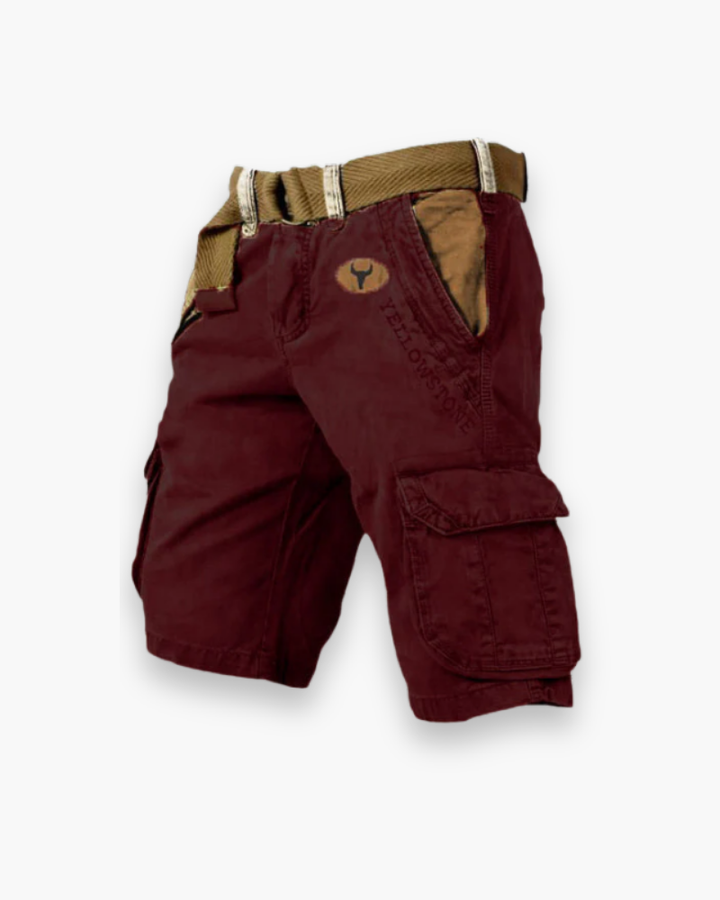 Short cargo homme moderne avec poches fonctionnelles, idéal pour un look résistant et confortable en été.