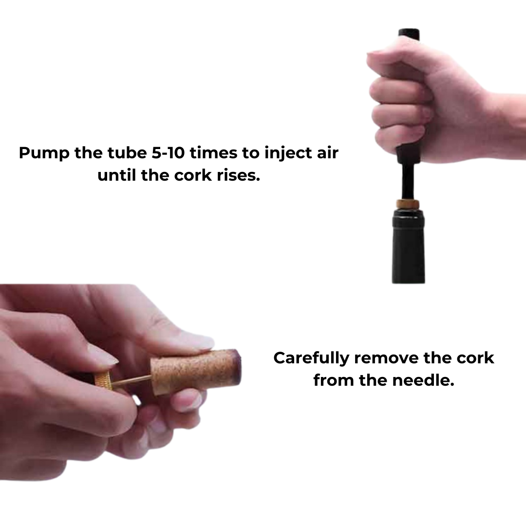 Ce tire-bouchon à air comprimé pour vin facilite l'ouverture des bouteilles. Idéal cuisine et sommelier.
