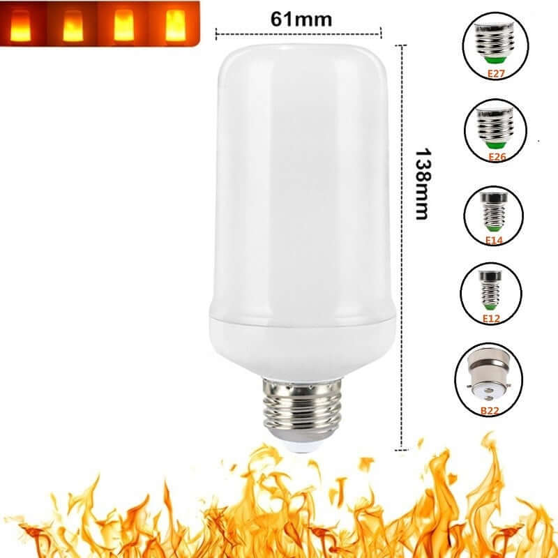 LED-lampa med Flammeffekt - Romantisk &amp; Energisnål Belysning