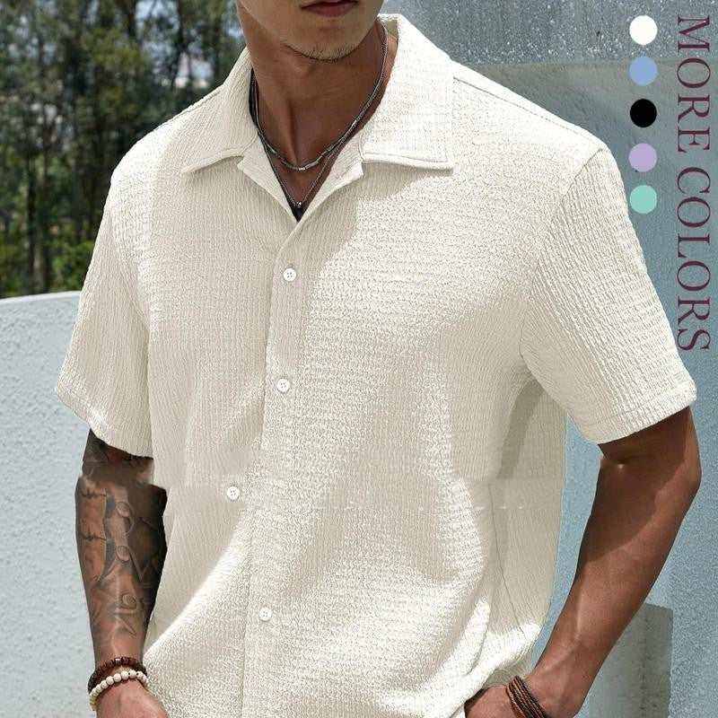Chemise homme décontractée Jay à manches courtes, idéale pour l'été, les vacances ou la plage.